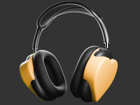 Heart AirPods Max Attachment Model Cetak 3D