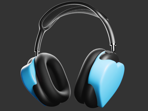 Heart AirPods Max Attachment Model Cetak 3D