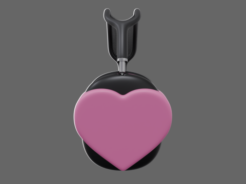 Heart AirPods Max Attachment Model Cetak 3D
