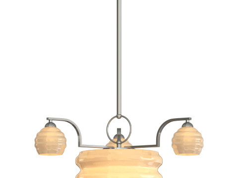 Art Deco Glass Chandelier 3D Model