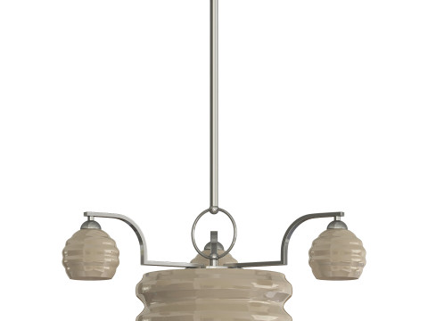 Art Deco Glass Chandelier 3D Model