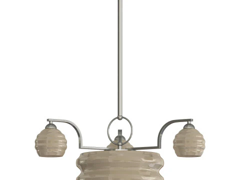 Art Deco Glass Chandelier 3D Model