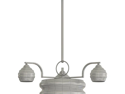 Art Deco Glass Chandelier 3D Model