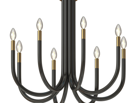 Black Chandelier OTTAVA 3D Model