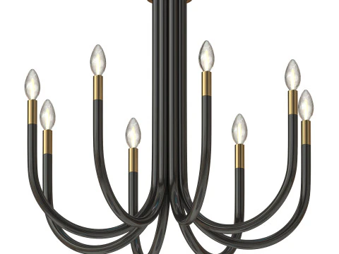 Black Chandelier OTTAVA 3D Model