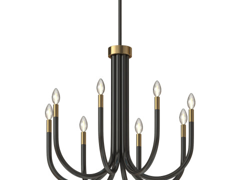 Black Chandelier OTTAVA 3D Model