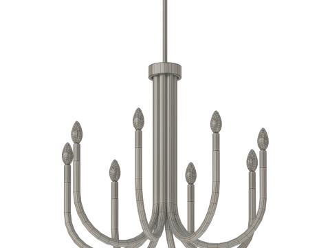 Black Chandelier OTTAVA 3D Model