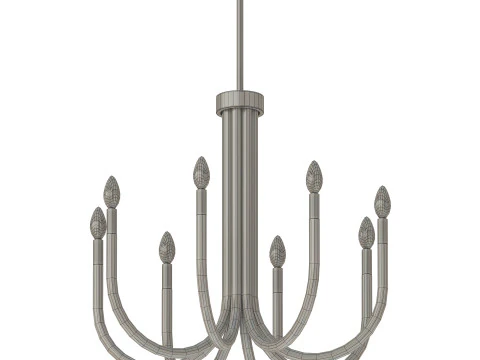 Black Chandelier OTTAVA 3D Model