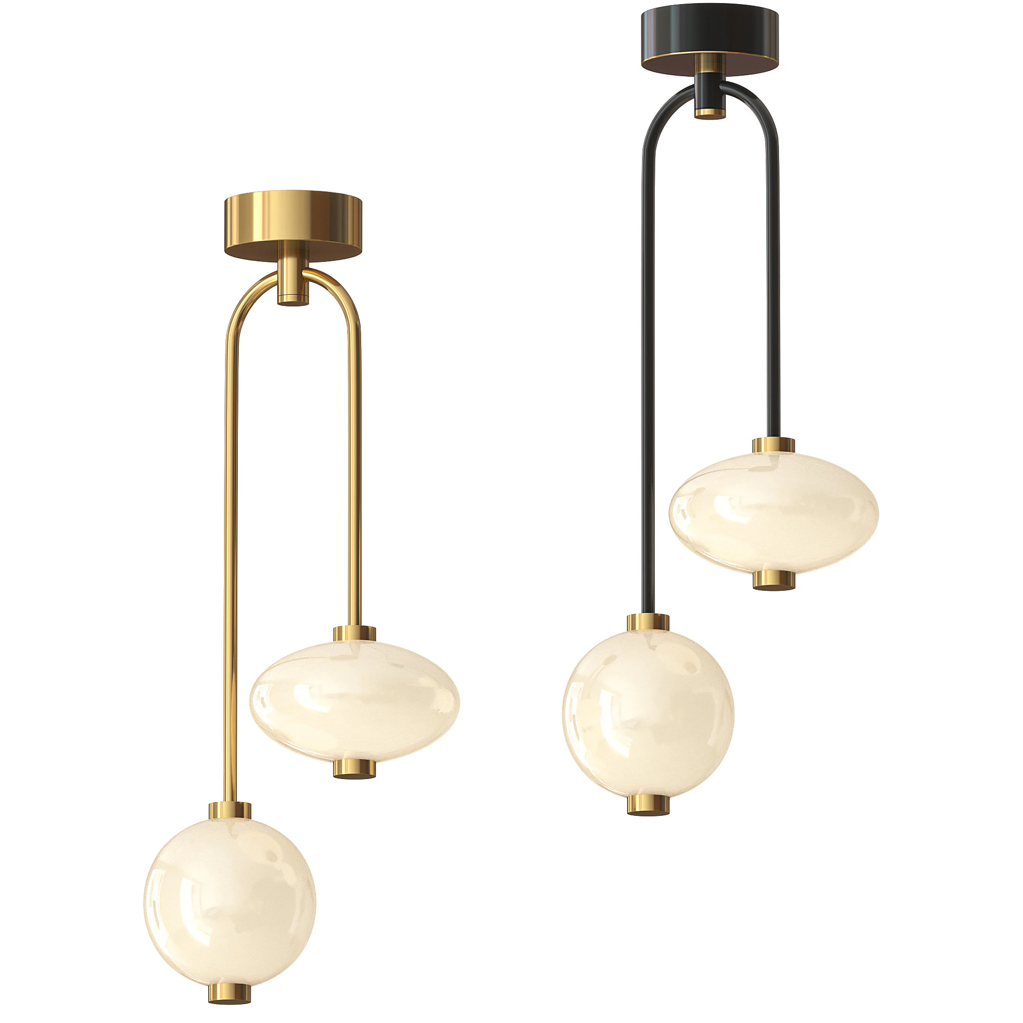 Hanging lamp DARIA B 3D Model .c4d .max .obj .3ds .fbx .stl .blend 