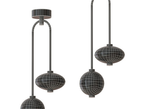 Hanging lamp DARIA B Modèle 3D
