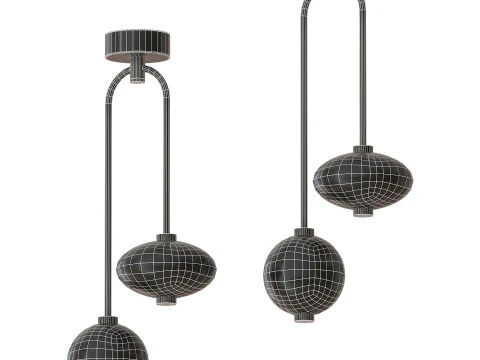Hanging lamp DARIA B 3D Model