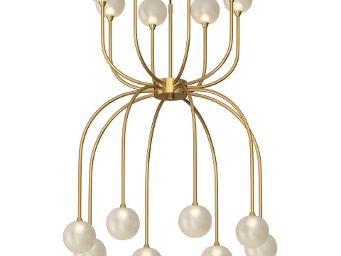 LED sandblasted glass chandelier Modelo 3D