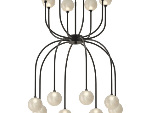 LED sandblasted glass chandelier 3D Model