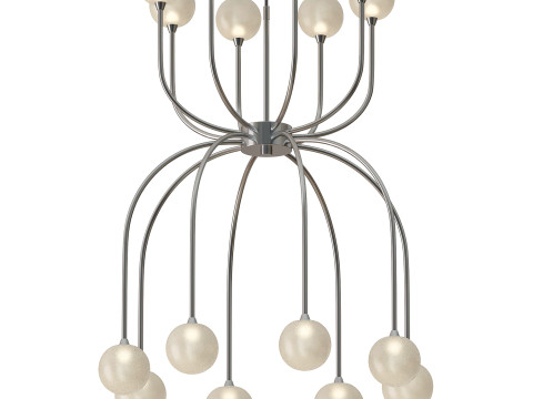 LED sandblasted glass chandelier 3D Model