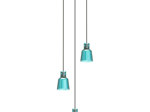 Borosilicate glass pendant lamp 3D Model