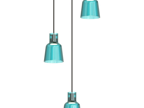 Borosilicate glass pendant lamp Modèle 3D