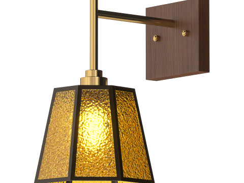 Vintage Moir Wall Lamp 3D Model