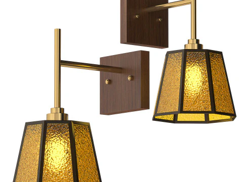 Vintage Moir Wall Lamp 3D Model