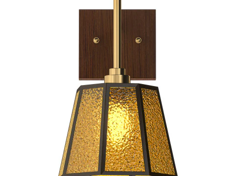 Vintage Moir Wall Lamp 3D Model