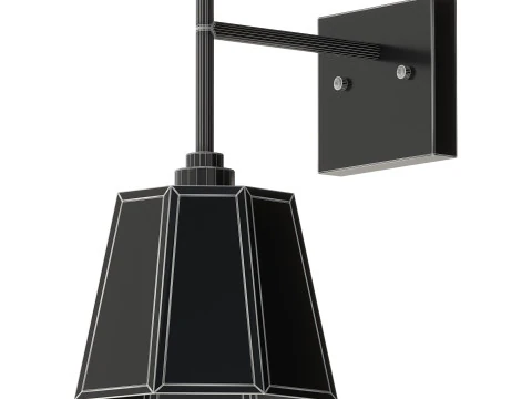Vintage Moir Wall Lamp 3D Model