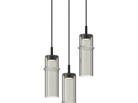 LED handmade opal glass pendant lamp Modèle 3D