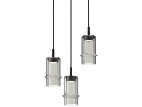 LED handmade opal glass pendant lamp Modèle 3D