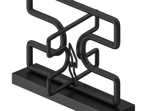 Sculpture Black Moza 3Dモデル