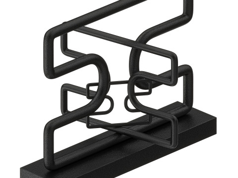 Sculpture Black Moza 3D 모델