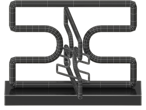 Sculpture Black Moza 3D 모델