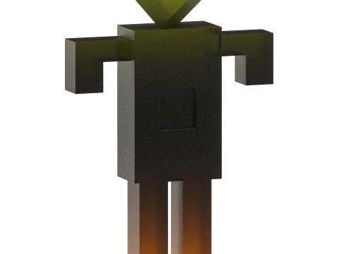 Sculpture Glass Robot 3D Model