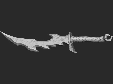 Knight Killer Dagger - Solo Leveling GAME 3D Print File STL 3D Print Model