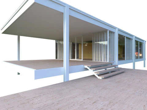 Farnsworth-Haus 3D Modell