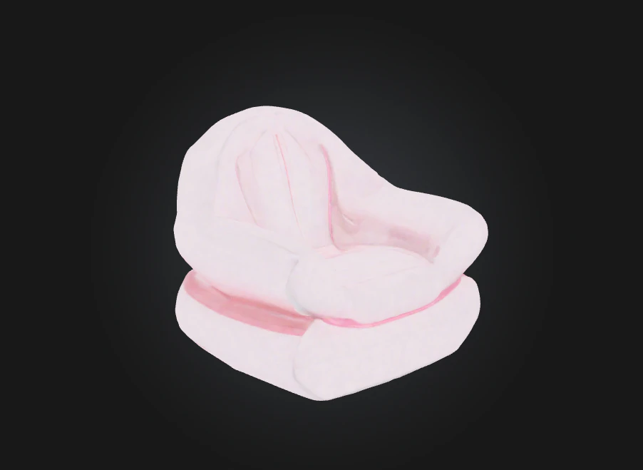 Soft chair 3D Model .c4d .max .obj .3ds .fbx .stl .blend