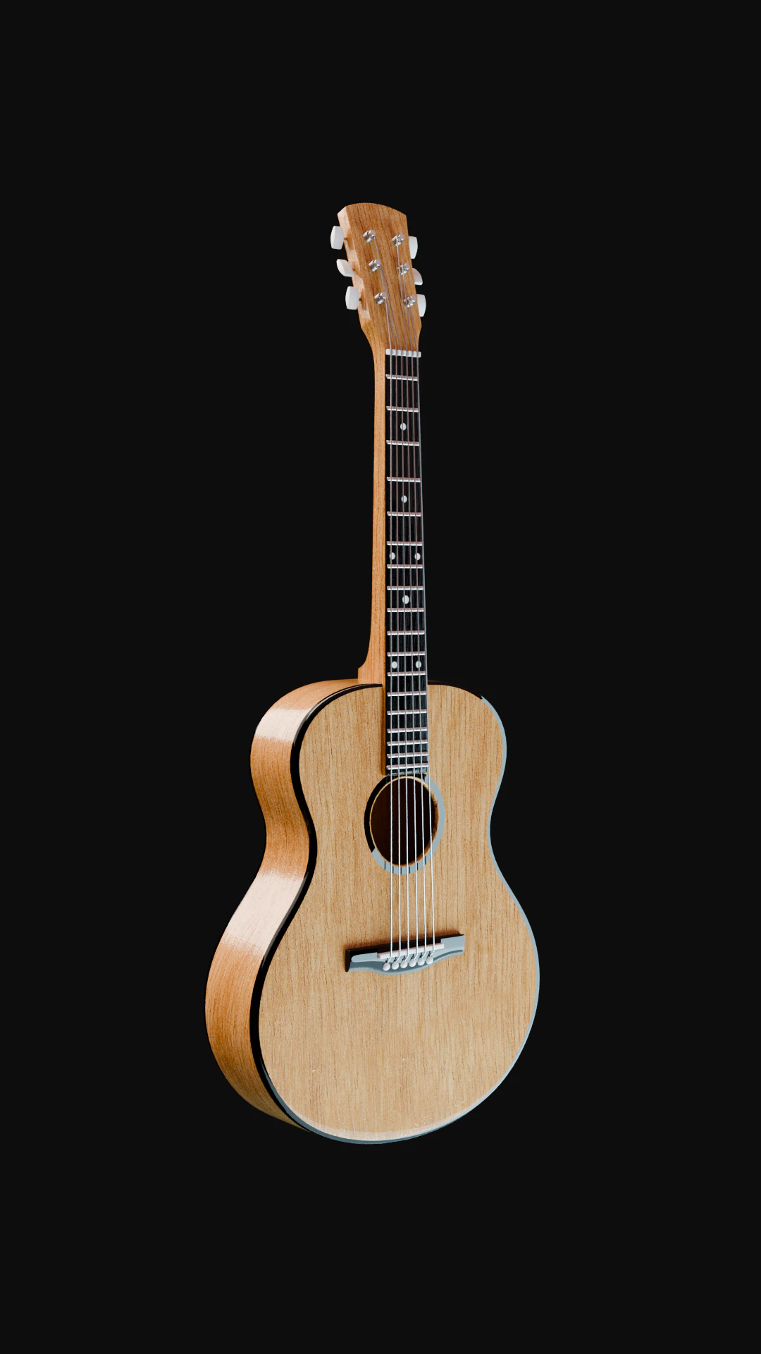 Guitar 3D Model .c4d .max .obj .3ds .fbx .stl .blend 