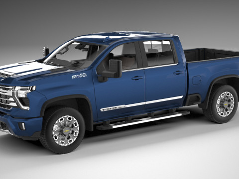 Chevrolet Silverado HD 2500 del 2025 con interni Modello 3D