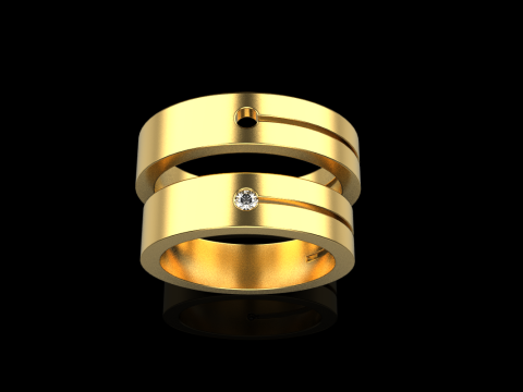 Wedding ring model 743 Modèle 3D