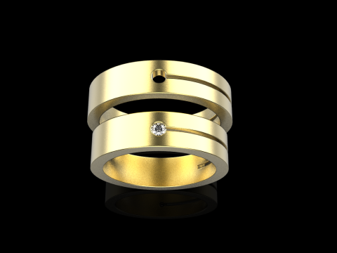 Wedding ring model 743 Modèle 3D