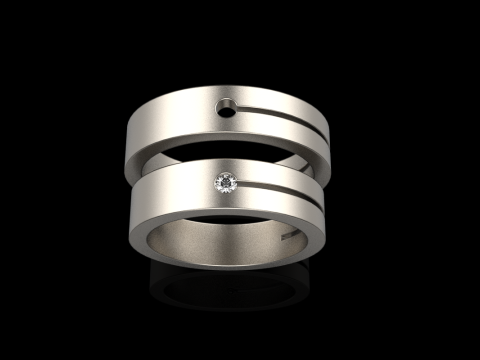 Wedding ring model 743 Modèle 3D