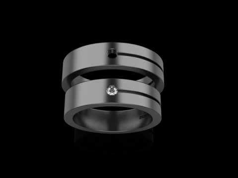 Wedding ring model 743 Modèle 3D