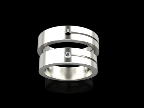Wedding ring model 743 Modèle 3D