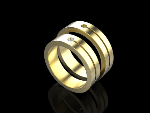 Wedding ring model 743 Modèle 3D