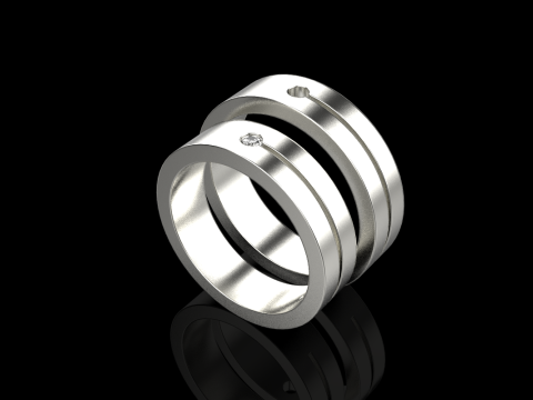 Wedding ring model 743 Modèle 3D