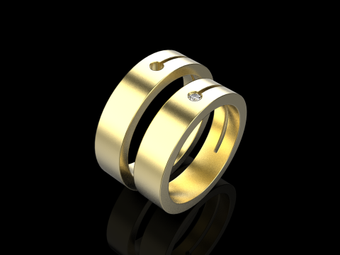 Wedding ring model 743 Modèle 3D