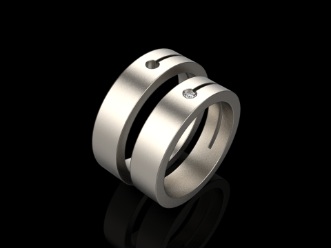Wedding ring model 743 Modèle 3D