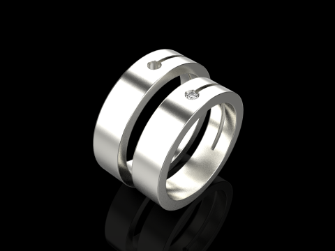 Wedding ring model 743 Modèle 3D