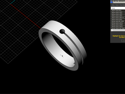 Wedding ring model 743 Modèle 3D