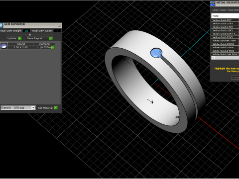 Wedding ring model 743 Modèle 3D