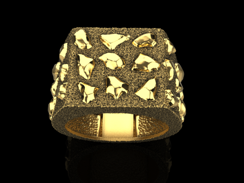 Nugget ring model 1036 Modelo de Impressão 3D
