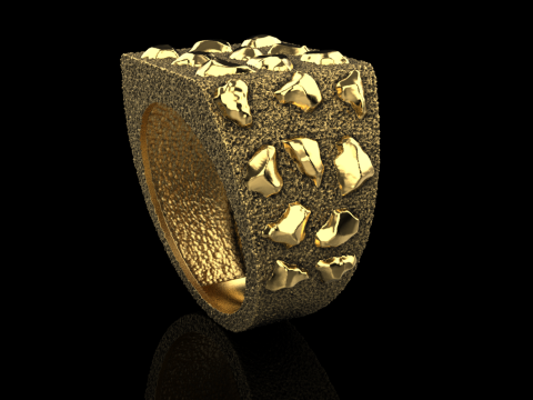 Nugget ring model 1036 Modelo de Impressão 3D
