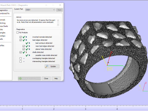 Nugget ring model 1036 Modelo de Impressão 3D